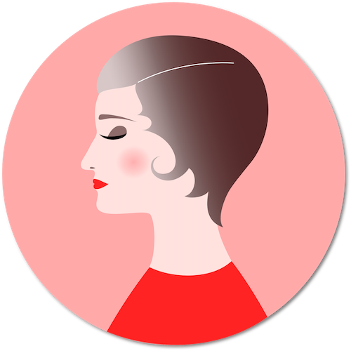 digital profile drawing of Amelia Lina Frances Antzée