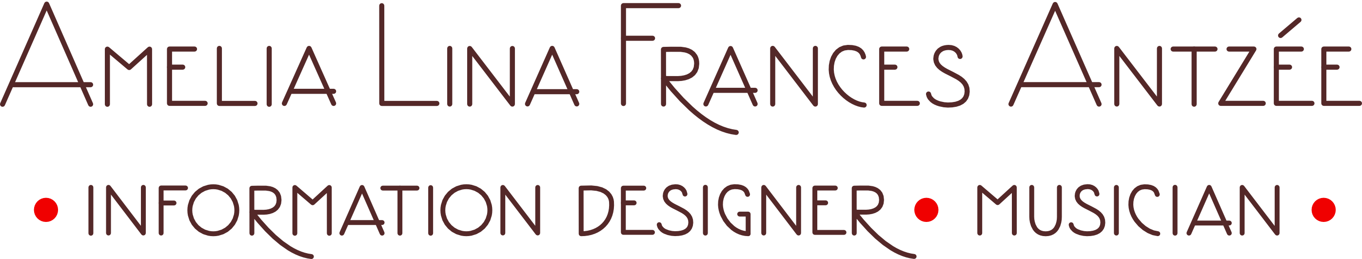Amelia Lina Frances Antzée — Information designer — Musician